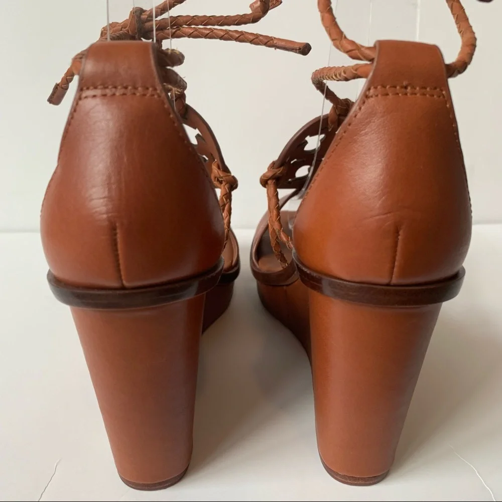 New without box Tory Burch Miller braided wedge sandals - Picture 2 of 8